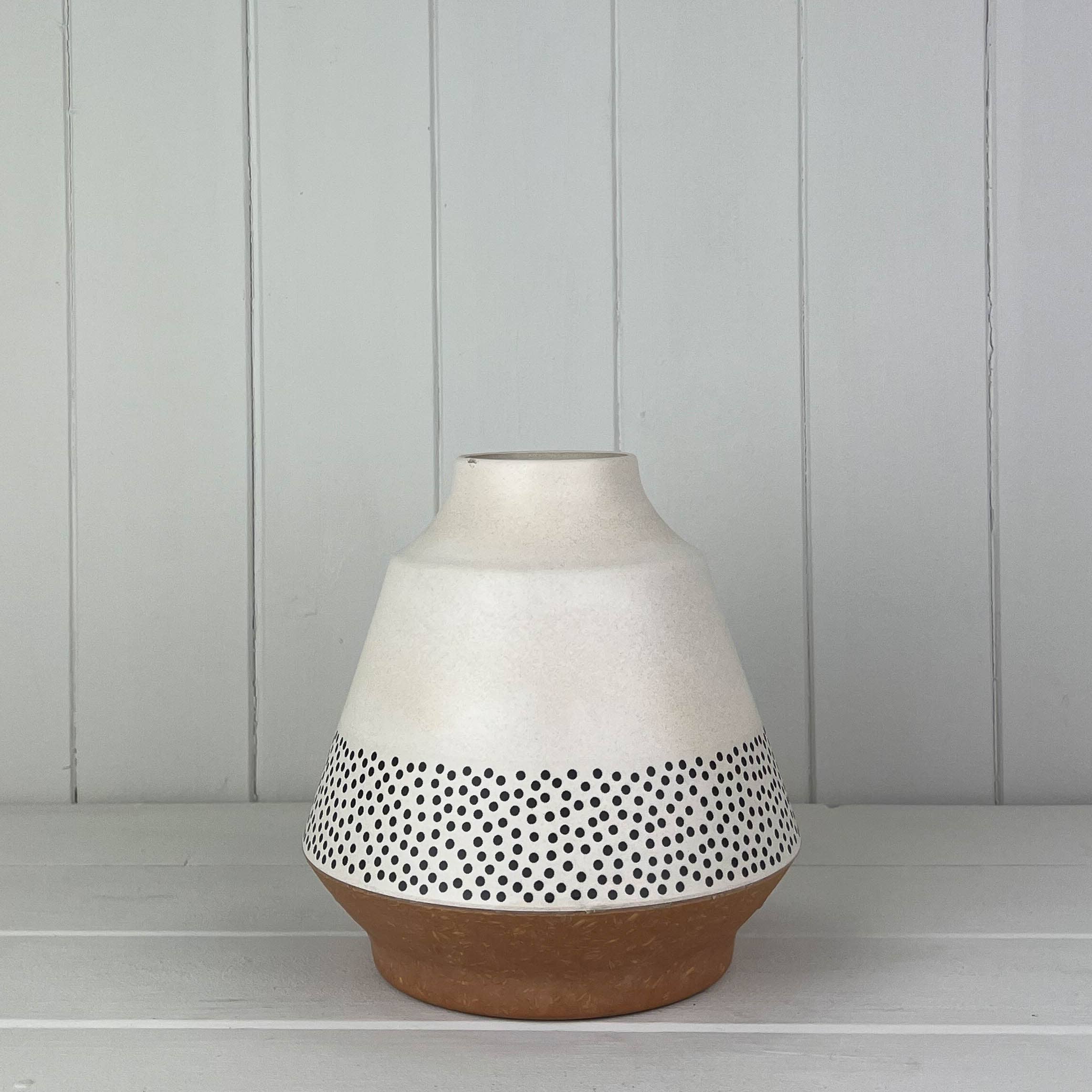 Earthy Dotty Bamboo Skandi Vase