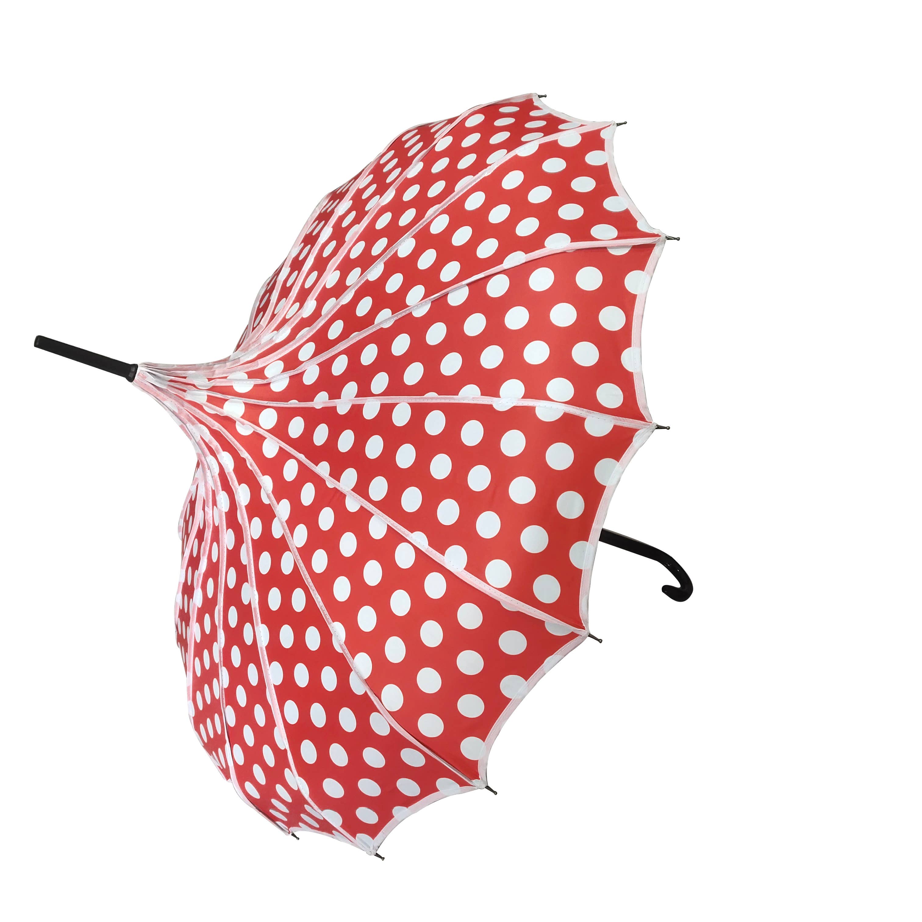 Boutique Polka Dot Ribbed pagoda with UV protection