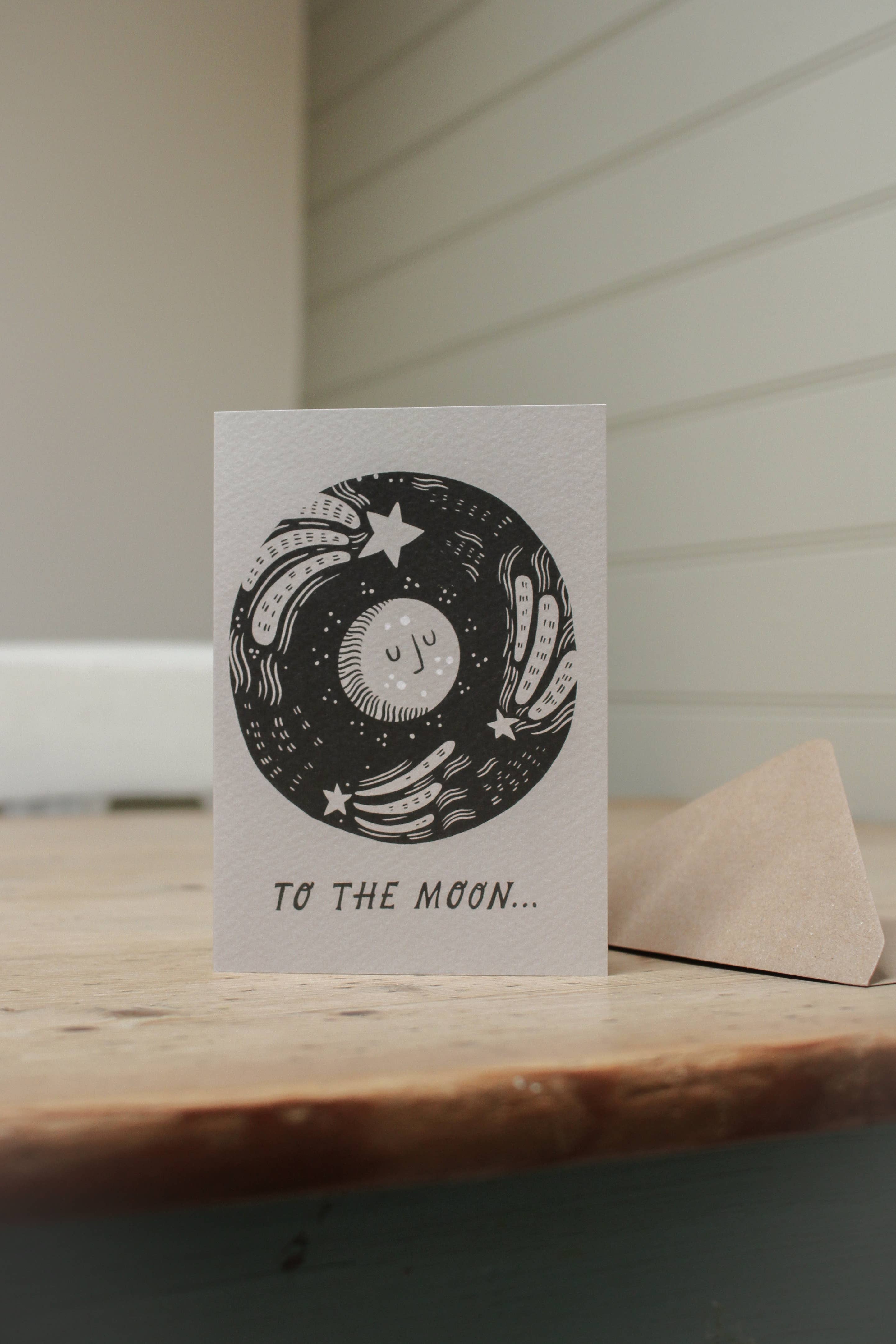 'To The Moon...' Love Card