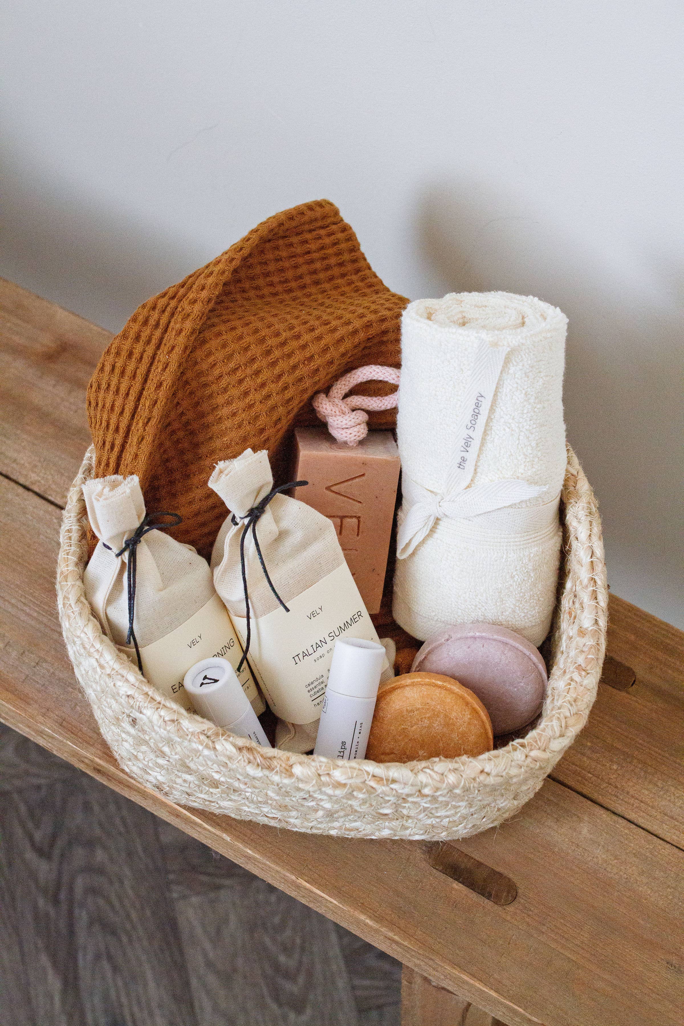 Natural Handmade Soap On A Rope With Pink Clay  "Amélie"