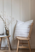 Isen Wide Stripe Cushion in Blush Pink - 65x65cm