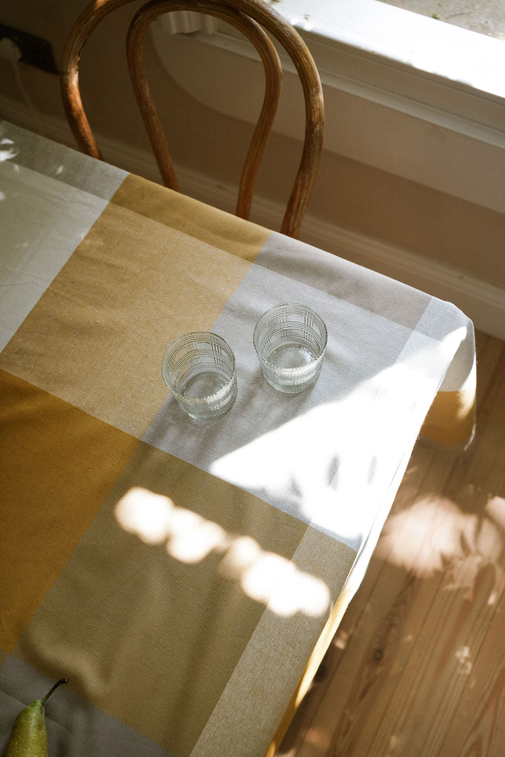 Herb Giant Check Tablecloth - Mustard