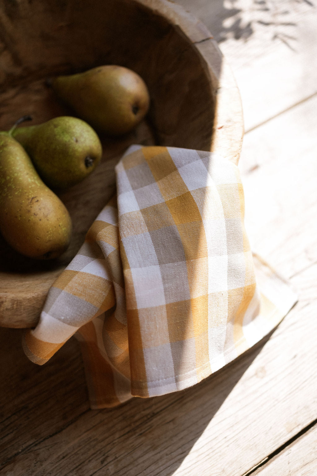 Herb Giant Check Napkin - Mustard