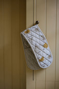Herb Print Double Oven Glove - Mustard