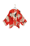 Stork Scarlet Kimono One Hundred Stars