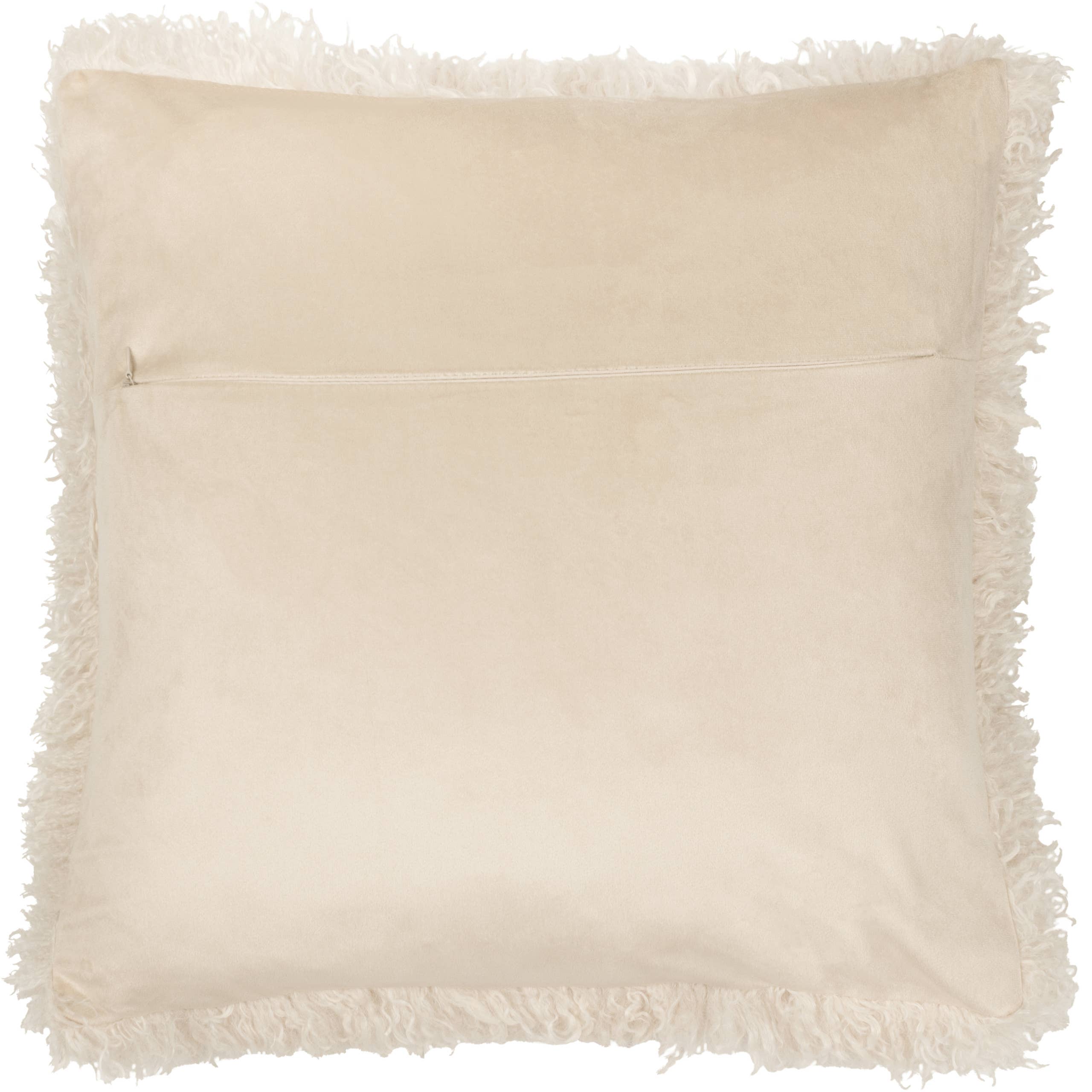 Rowan Faux Fur Cushion Natural