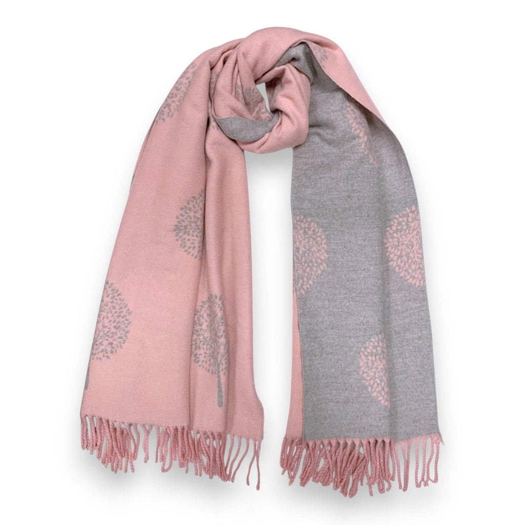 Tree of Life Print Cashmere Blend Winter Scarf