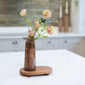 Emmett Glass Vase Traditional Mouth Blown Brown Glass