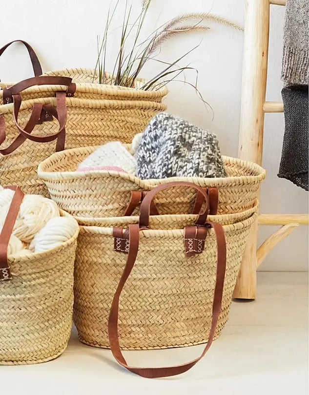 French Market Basket - Double Strap Simple