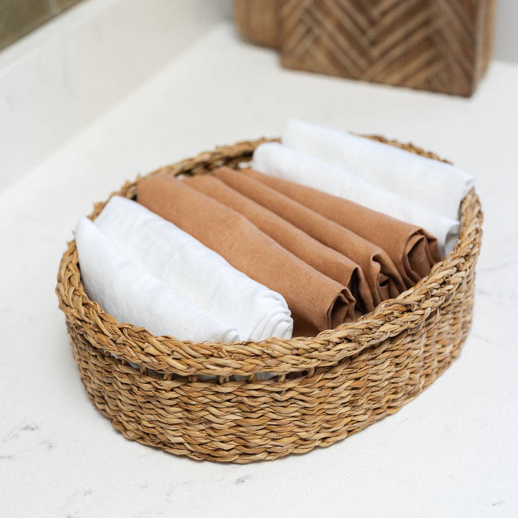 The Halda Seagrass Oval Tabletop Trays