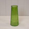 Emerald Green Tall Ribbed Vase