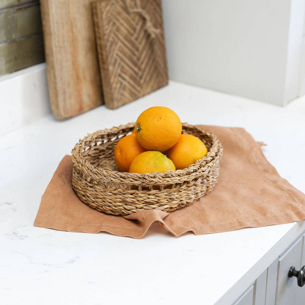 The Halda Seagrass Oval Tabletop Trays