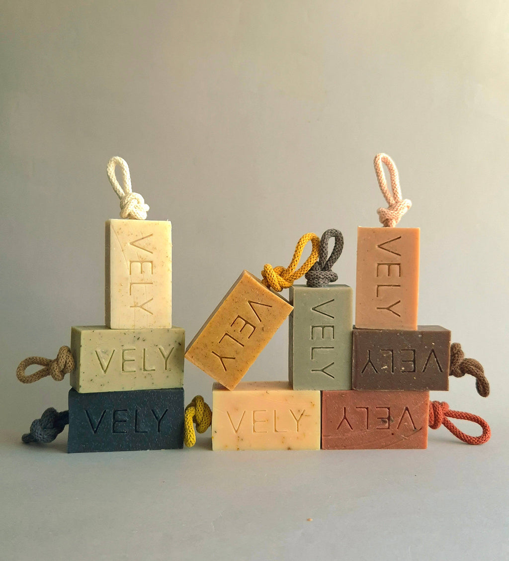 Natural Handmade Soap On A Rope "Early Morning"
