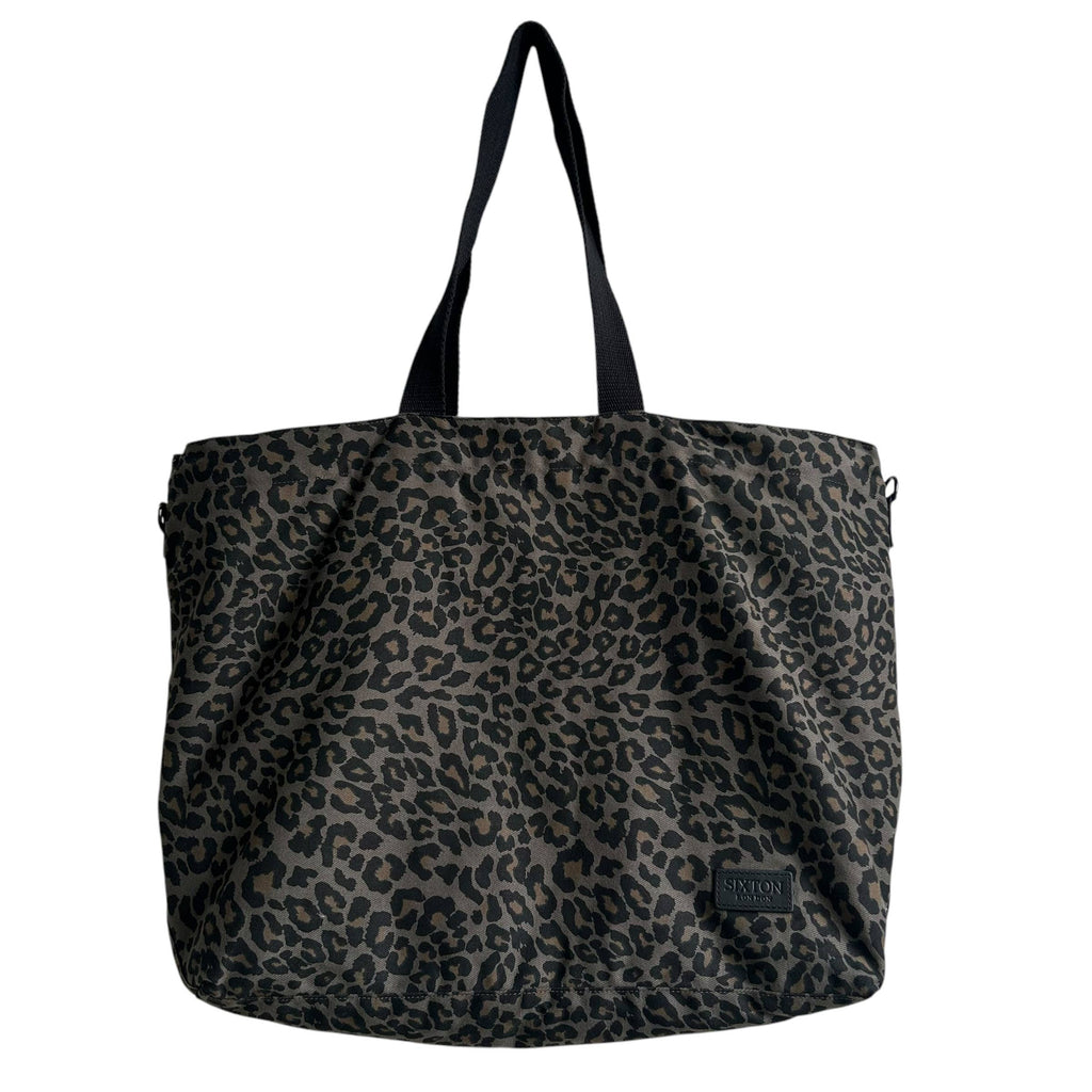 Weekend large tote bag - Grey Leopard print