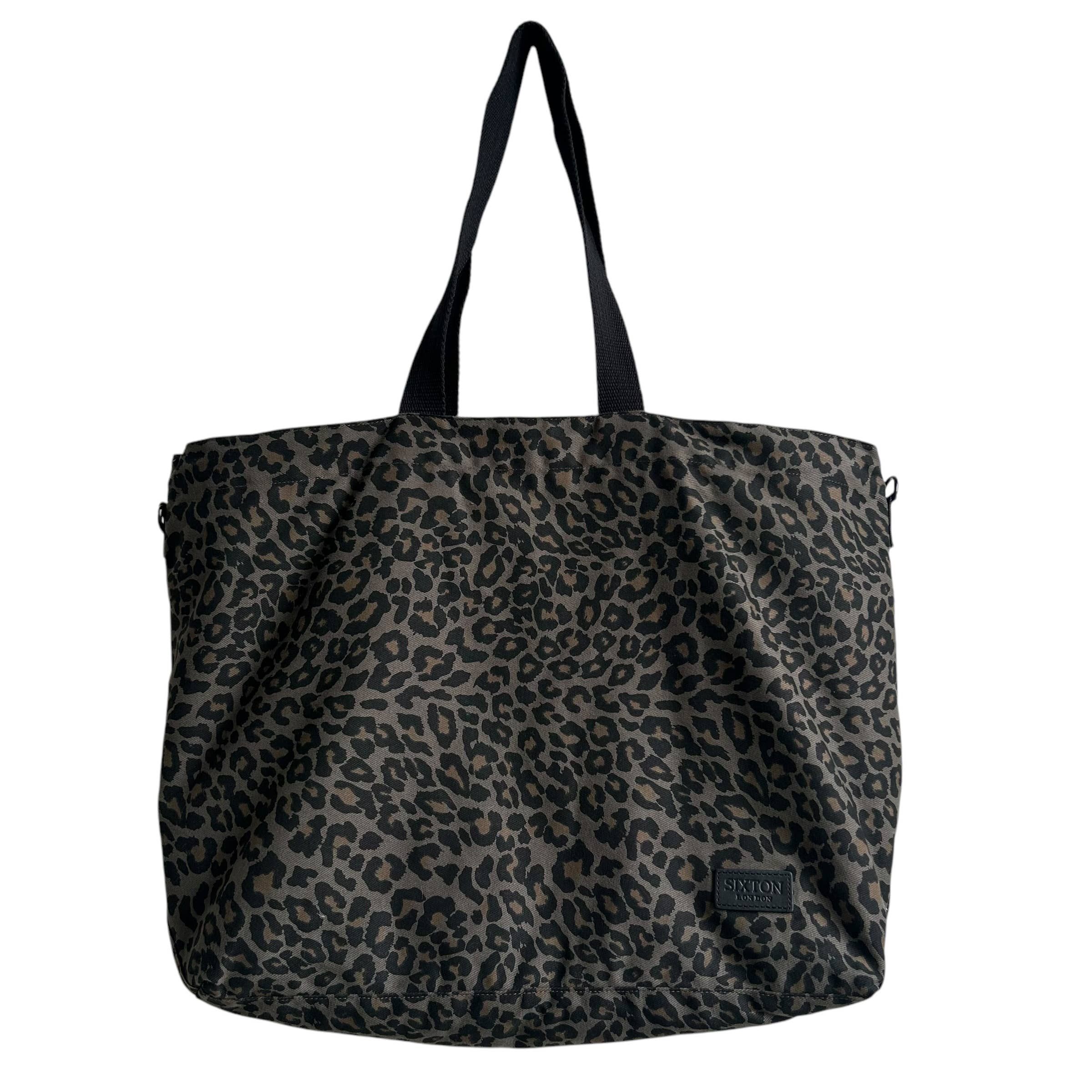 Weekend large tote bag - Grey Leopard print