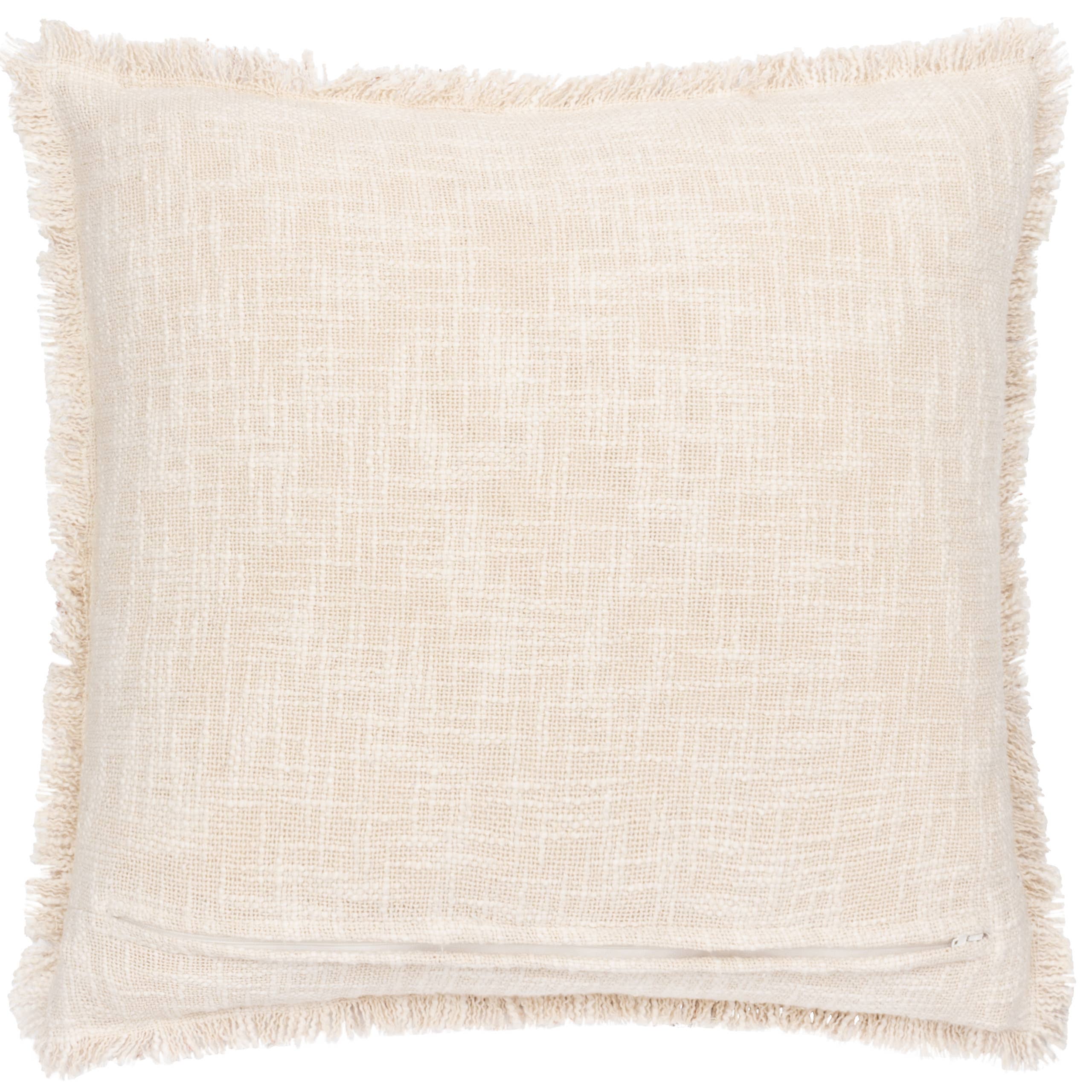 Durelle Damask Fringed Cushion Coral