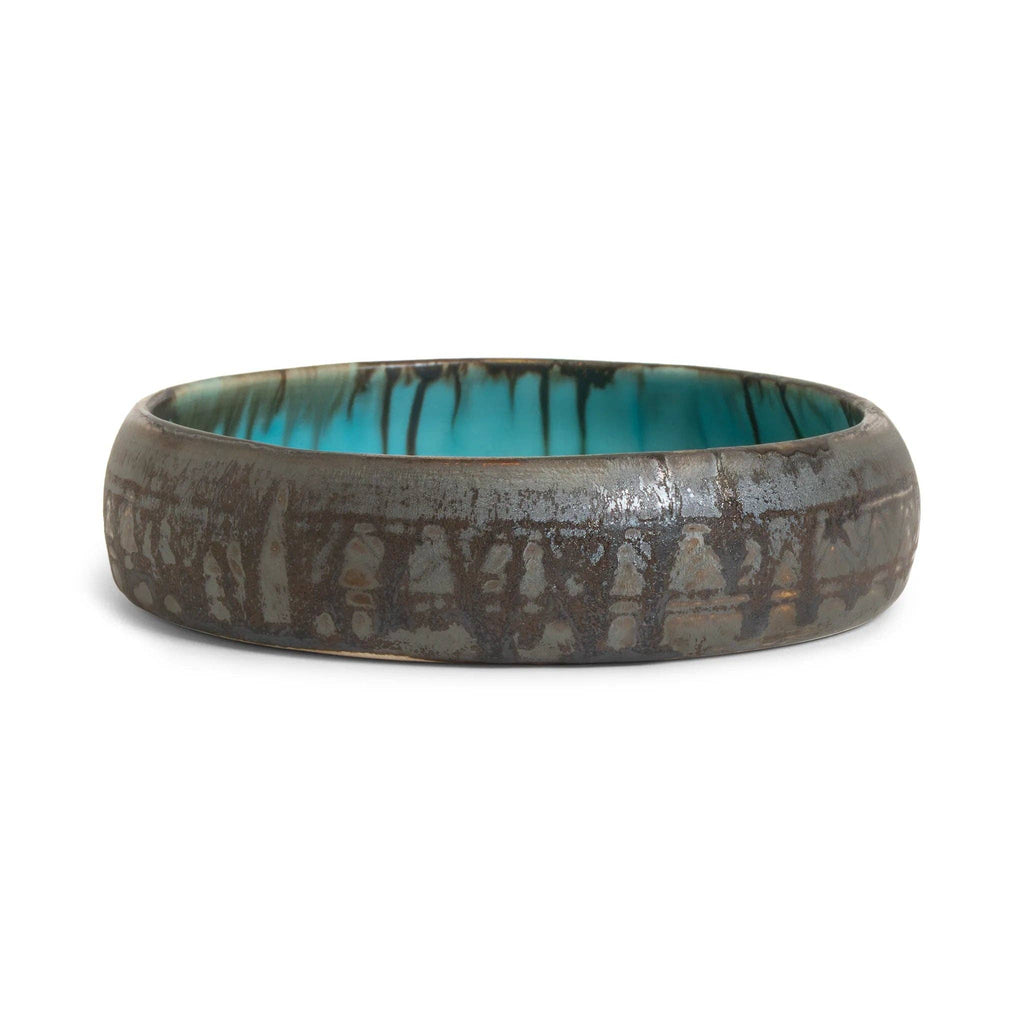 Turquoise Round Shallow Bowl