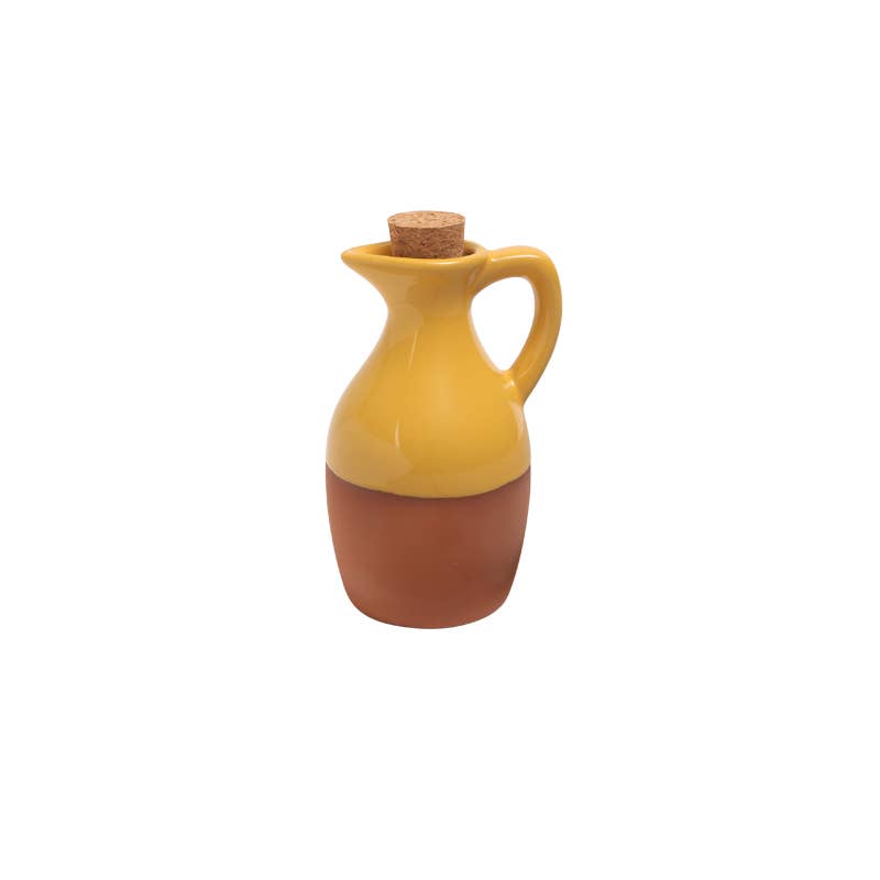 Sintra Glazed Terracotta Oil Drizzler - Ochre