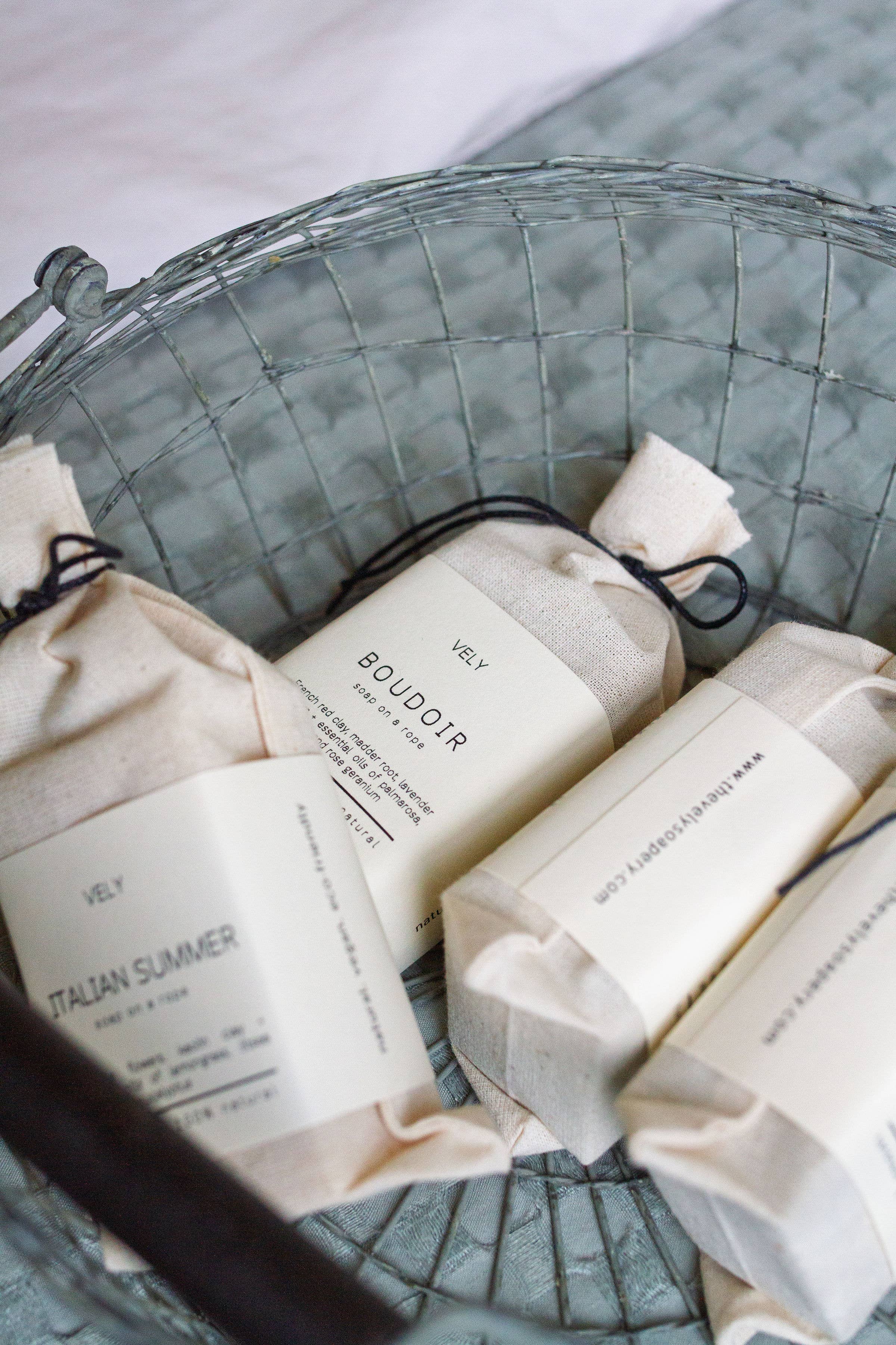Natural Handmade Soap On A Rope "Italian Summer"