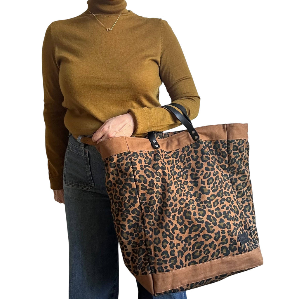 Clovelly backpack  - brown leopard print