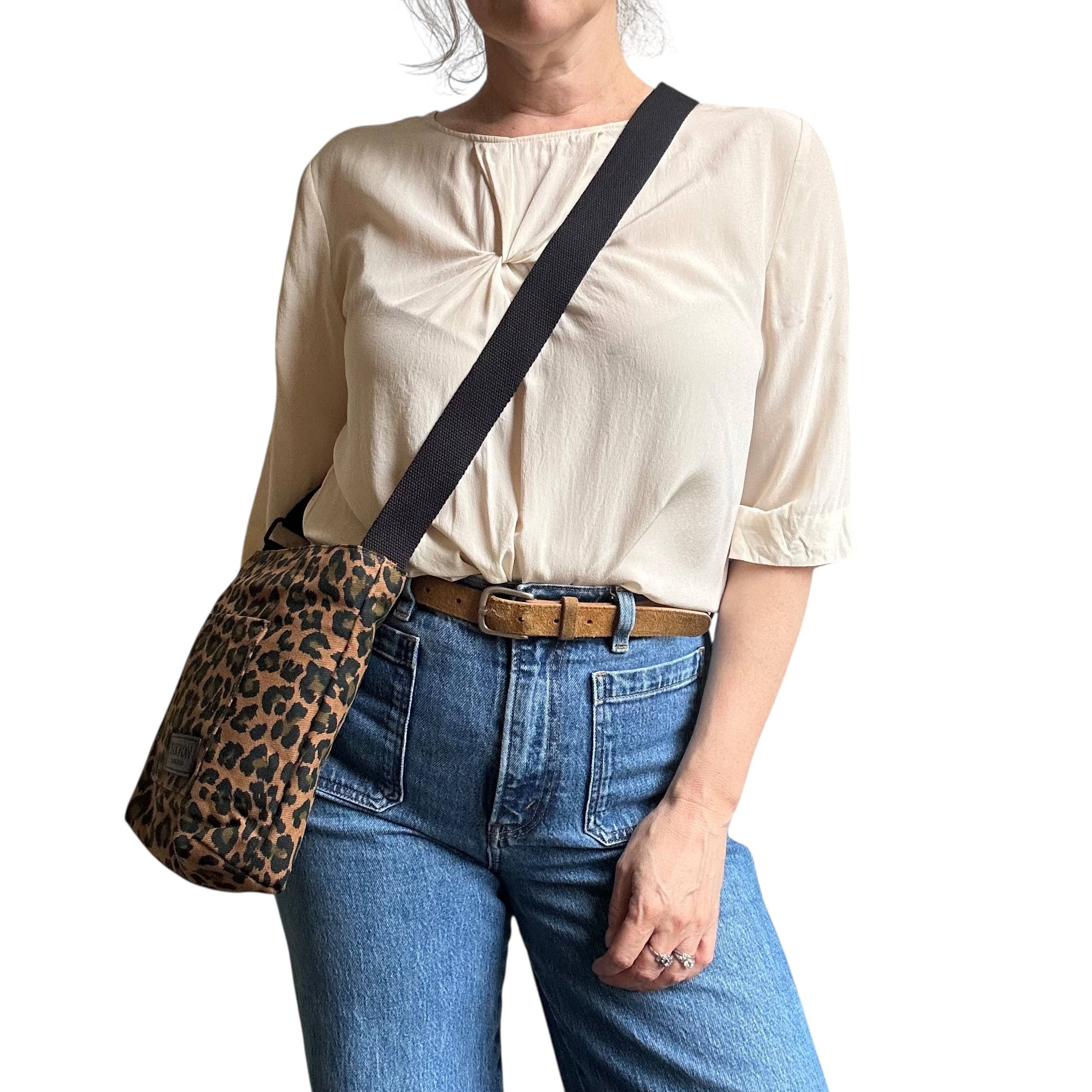 Lisbon city bag - brown leopard print