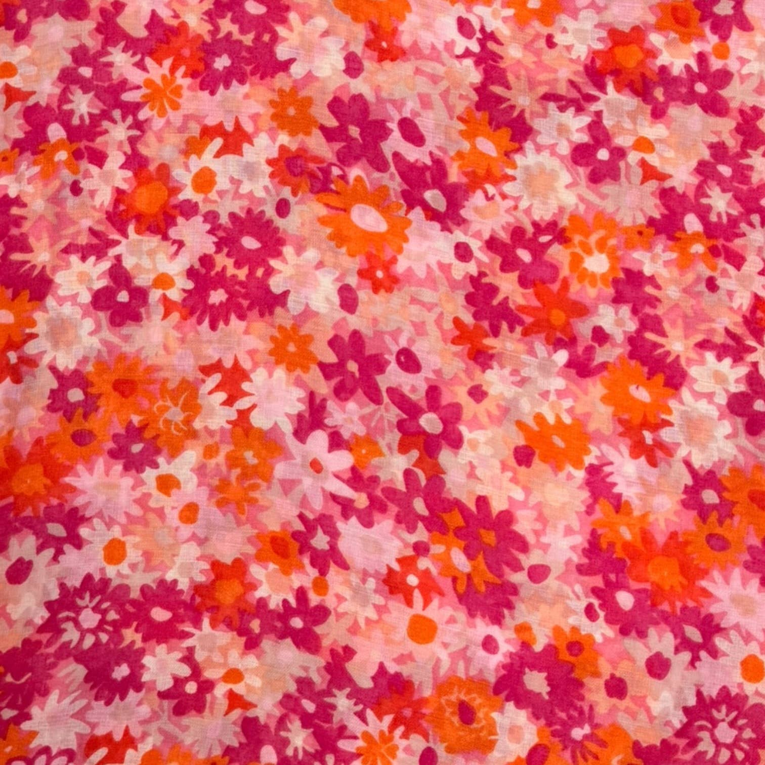 Ladies Meadow Floral Print Scarf with Tassels