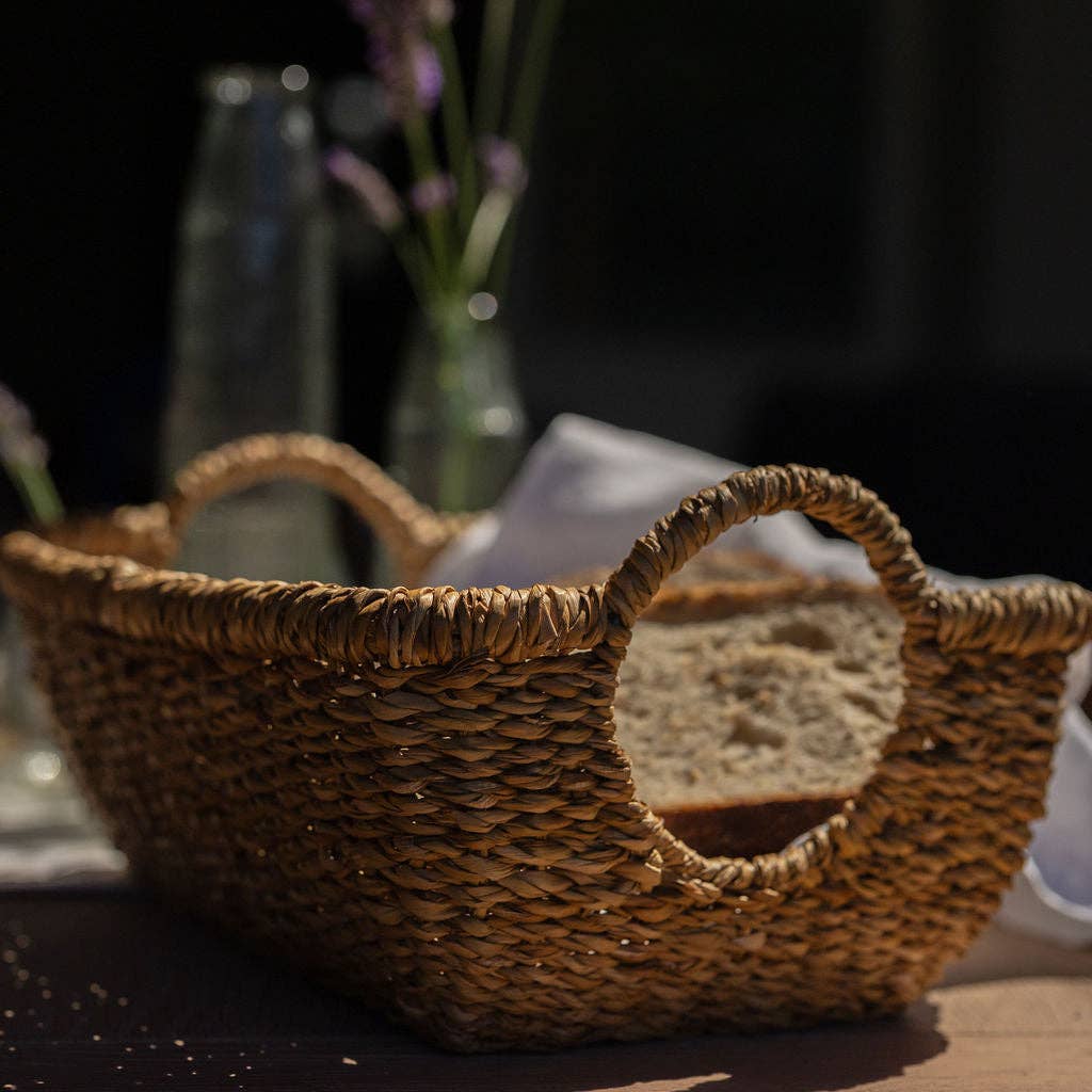 Meghna, Seagrass Basket Tray with Round Handles