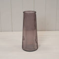 Amethyst Tall Ribbed Vase