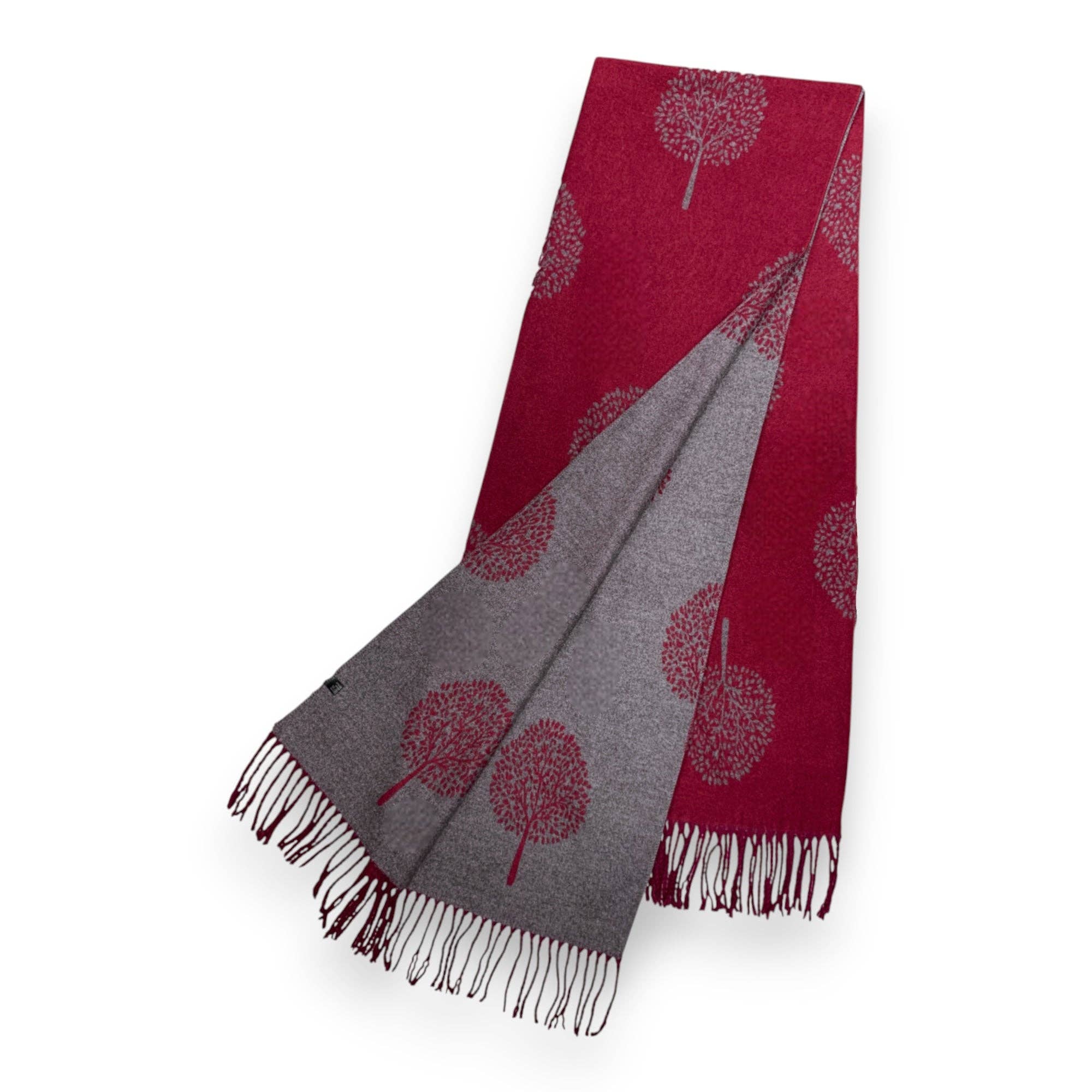 Tree of Life Print Cashmere Blend Winter Scarf