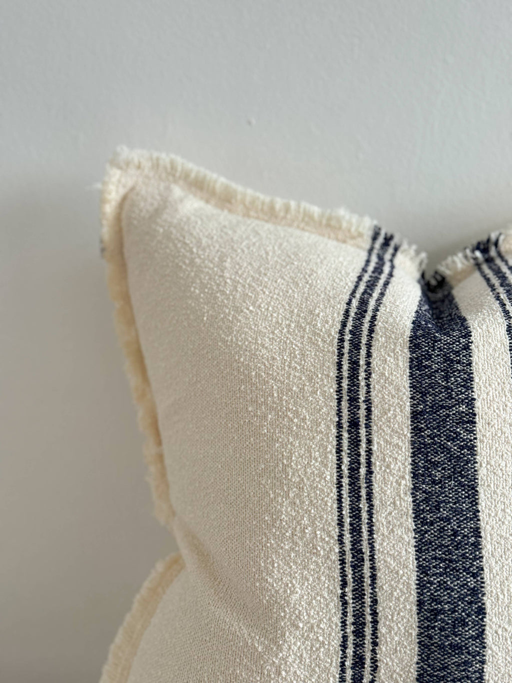 Ellie Cotton Blend Cushion 45x45 - Navy Stripe