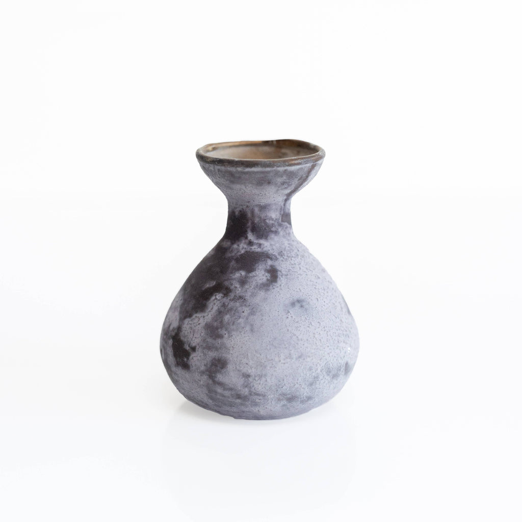 Addilyn White Glass Bud Vase - Small Glass Vase