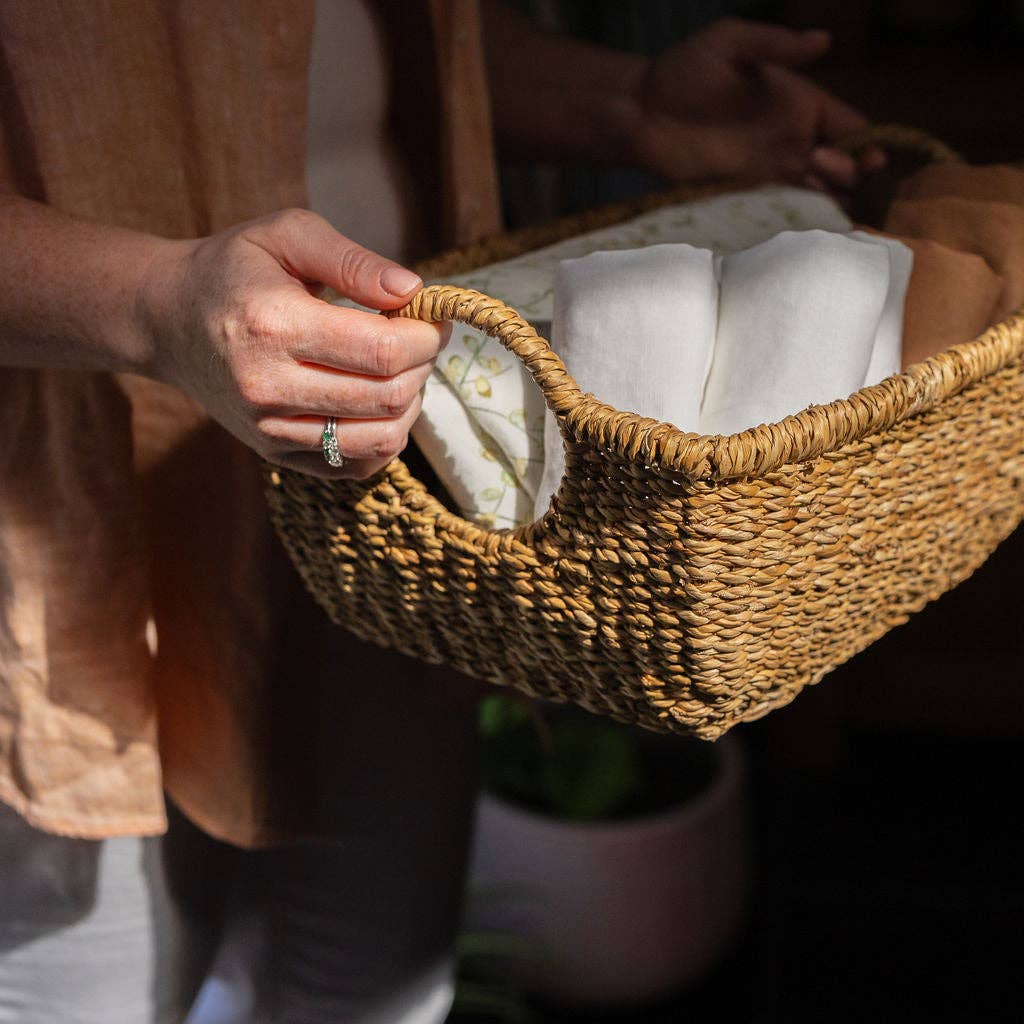 Meghna, Seagrass Basket Tray with Round Handles