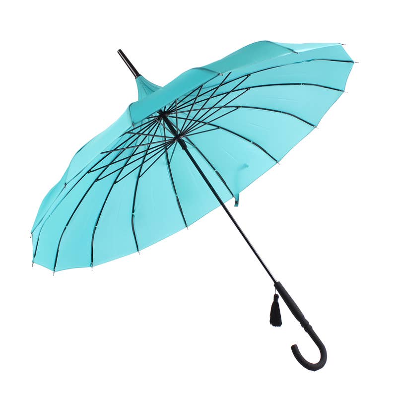 Boutique Classic Pagoda Umbrella in Teal - BCSPPATEA