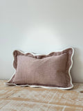 Chloe Dusty Pink Scalloped Edge Cushion 50x30