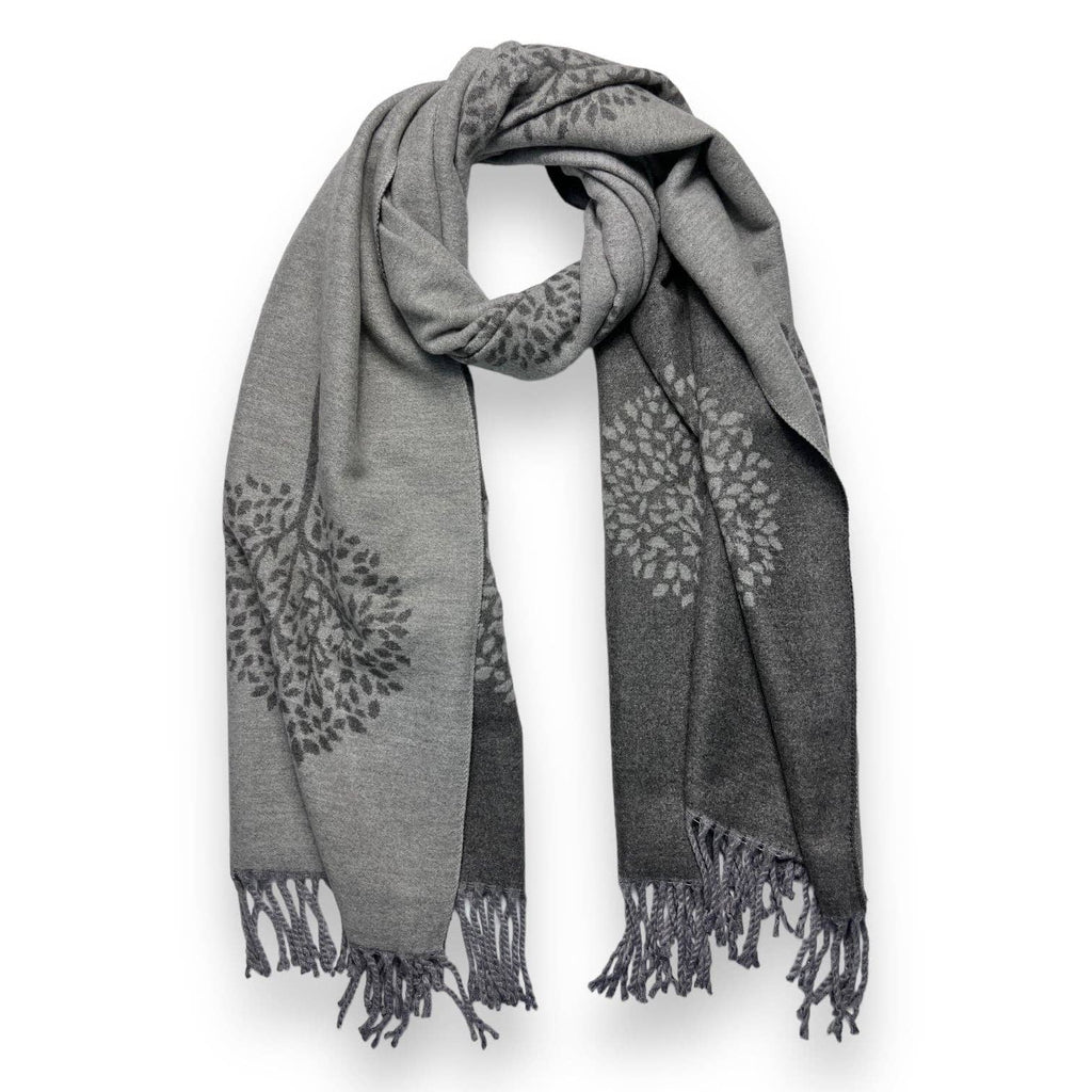 Tree of Life Print Cashmere Blend Winter Scarf