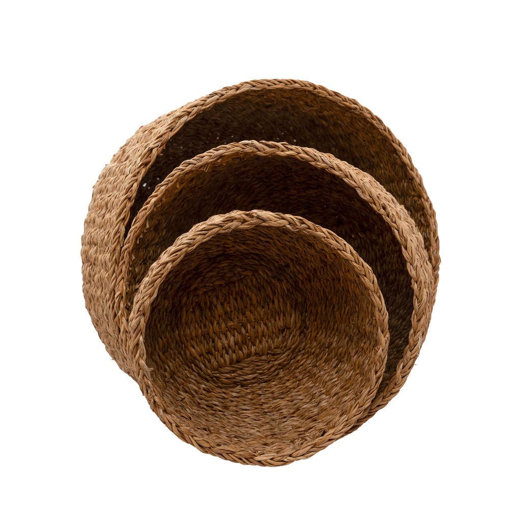 Bangali Scallop Lidded Storage Baskets