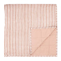 Hebden Quilted Stripe 100% Cotton Bedspread Pecan/Cotta