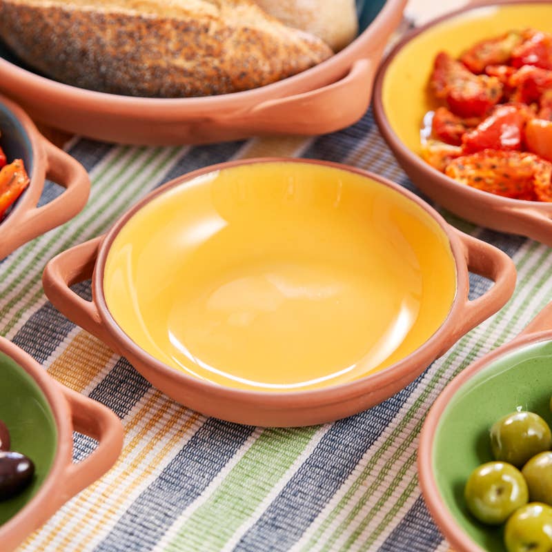 Sintra Large Glazed Terracotta Tapas Dish - Ochre