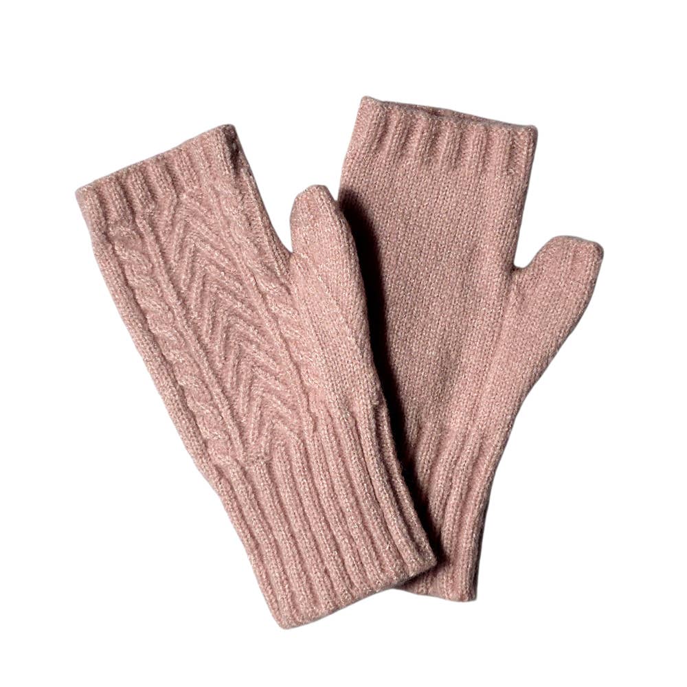 Cashmere Blend Mittens Light Pink
