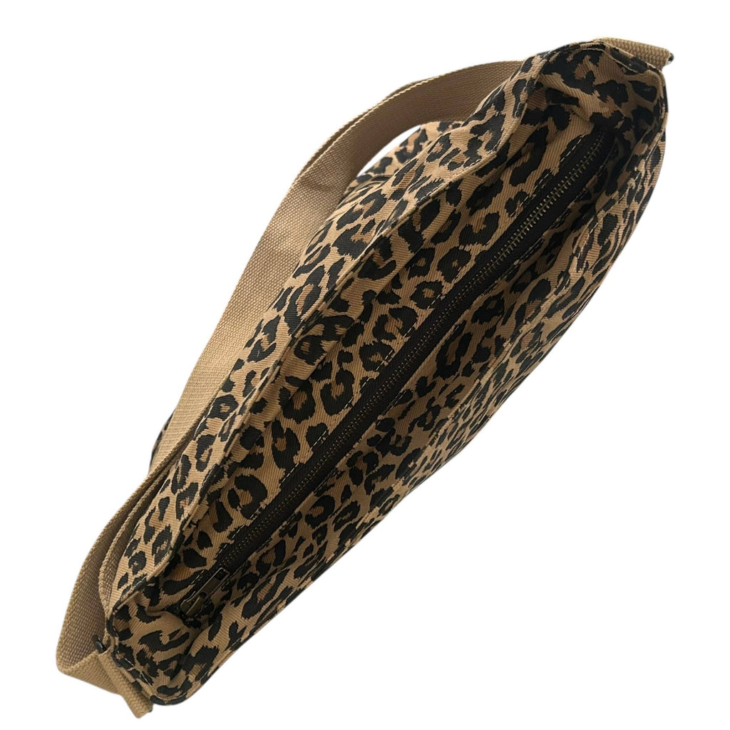 Portland messenger bag  - sand leopard print
