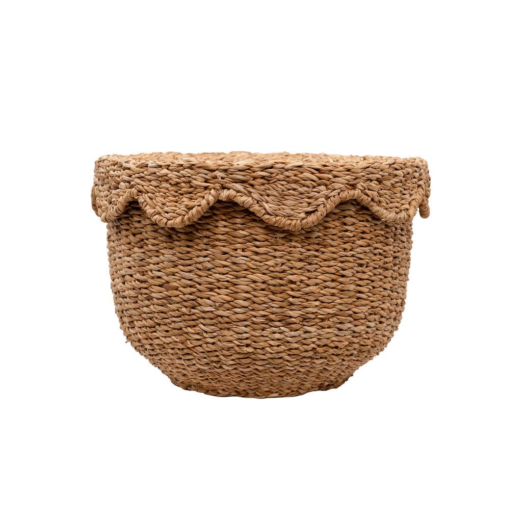 Bangali Scallop Lidded Storage Baskets