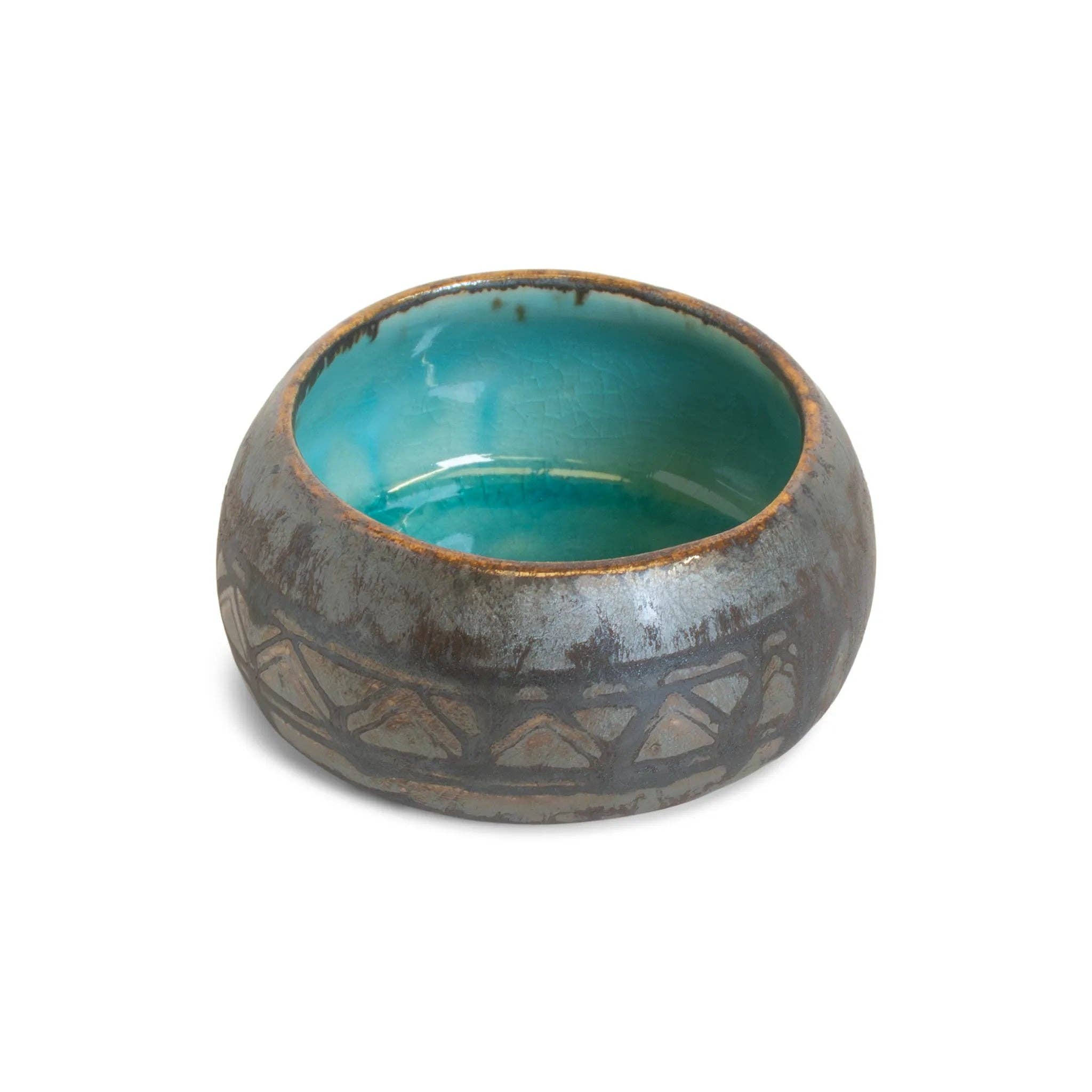 Turquoise Round Dip Bowl