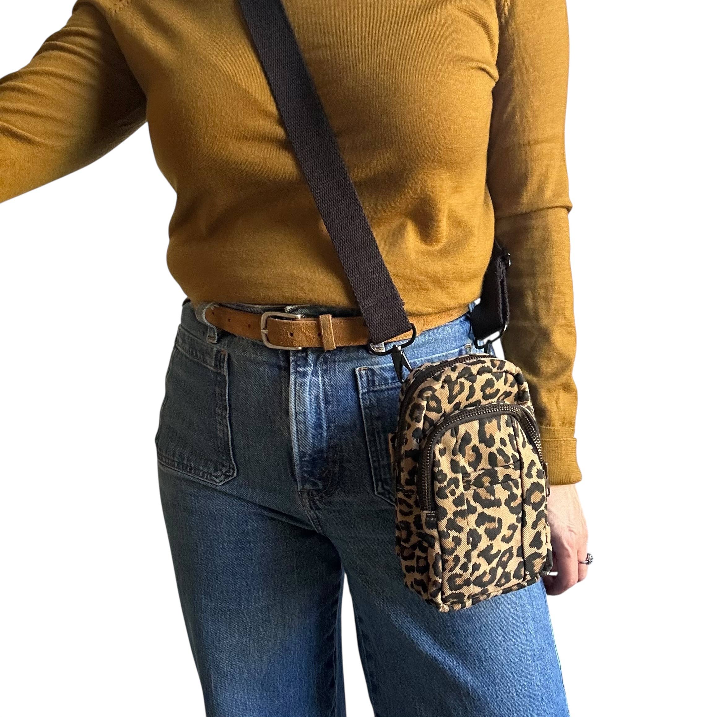 Barcelona bag - sand leopard print