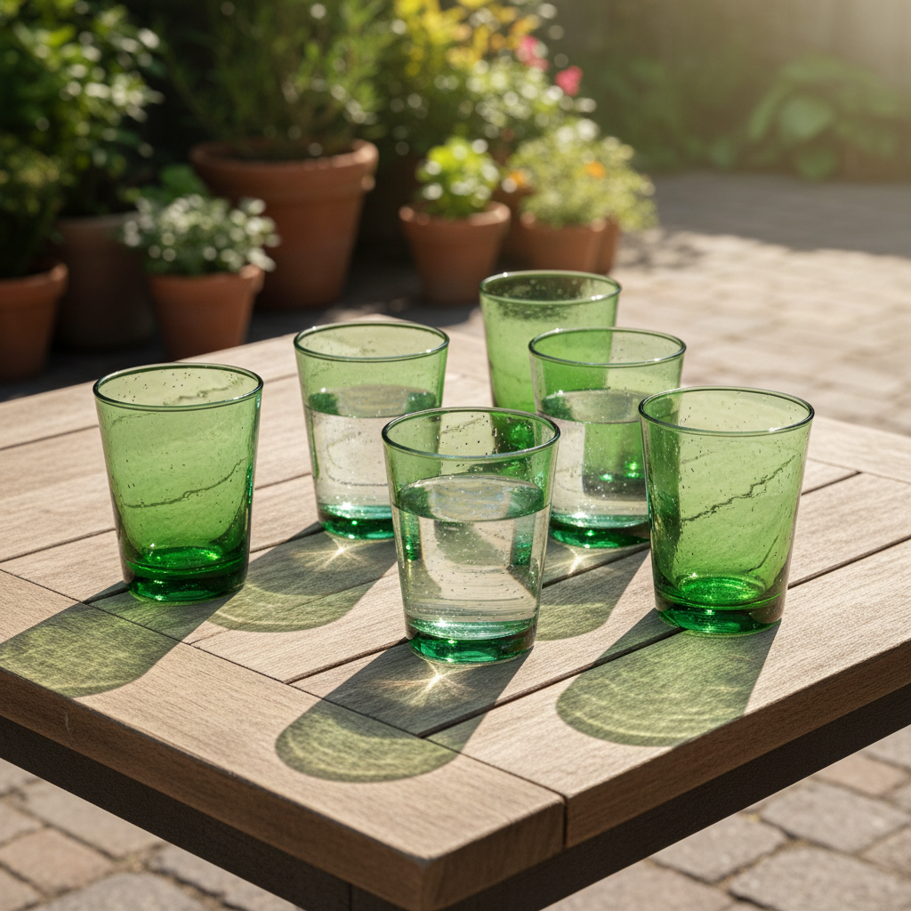 Moroccan Handmade Recycled Glass Tumbler 200ml - clear