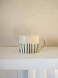 Ridged Painted Mug