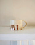 Ridged Painted Mug